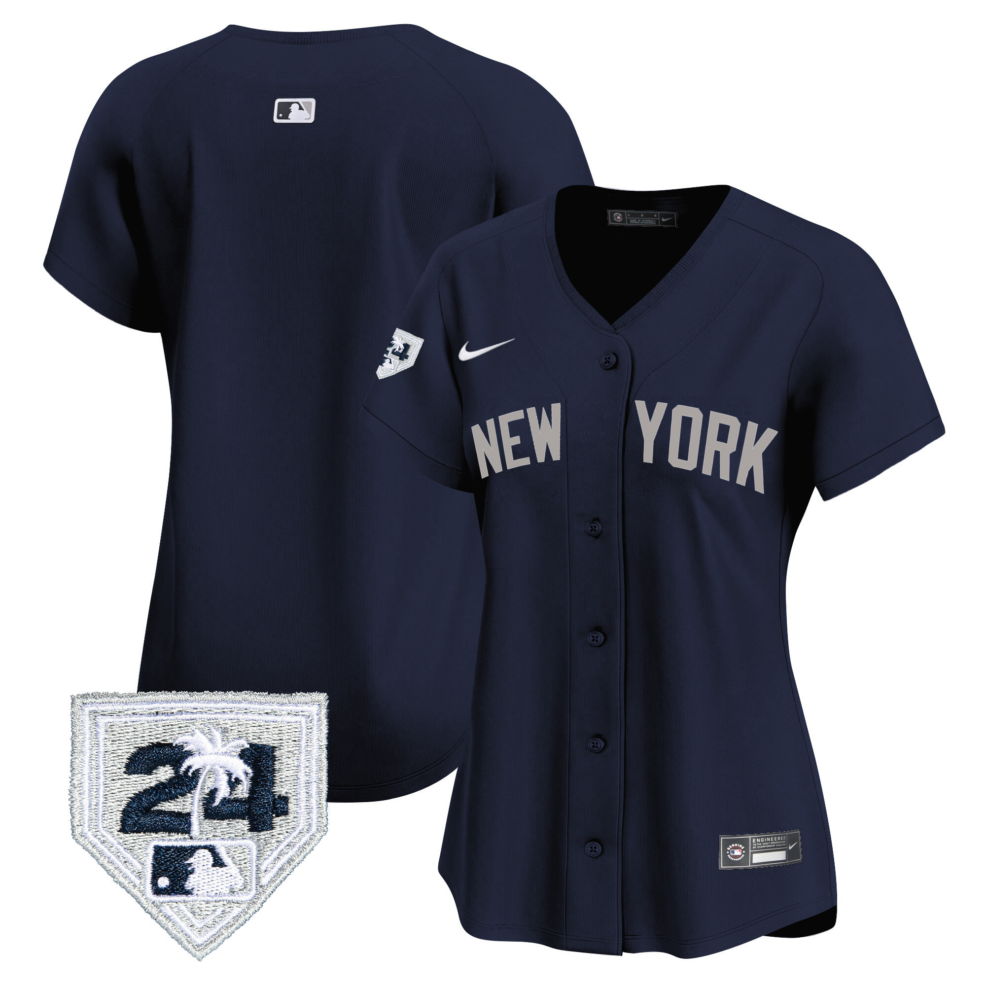Team Women's New York Yankees 2024 Spring Training Patch Vapor Premier Limited Alternate Jersey - All Stitched