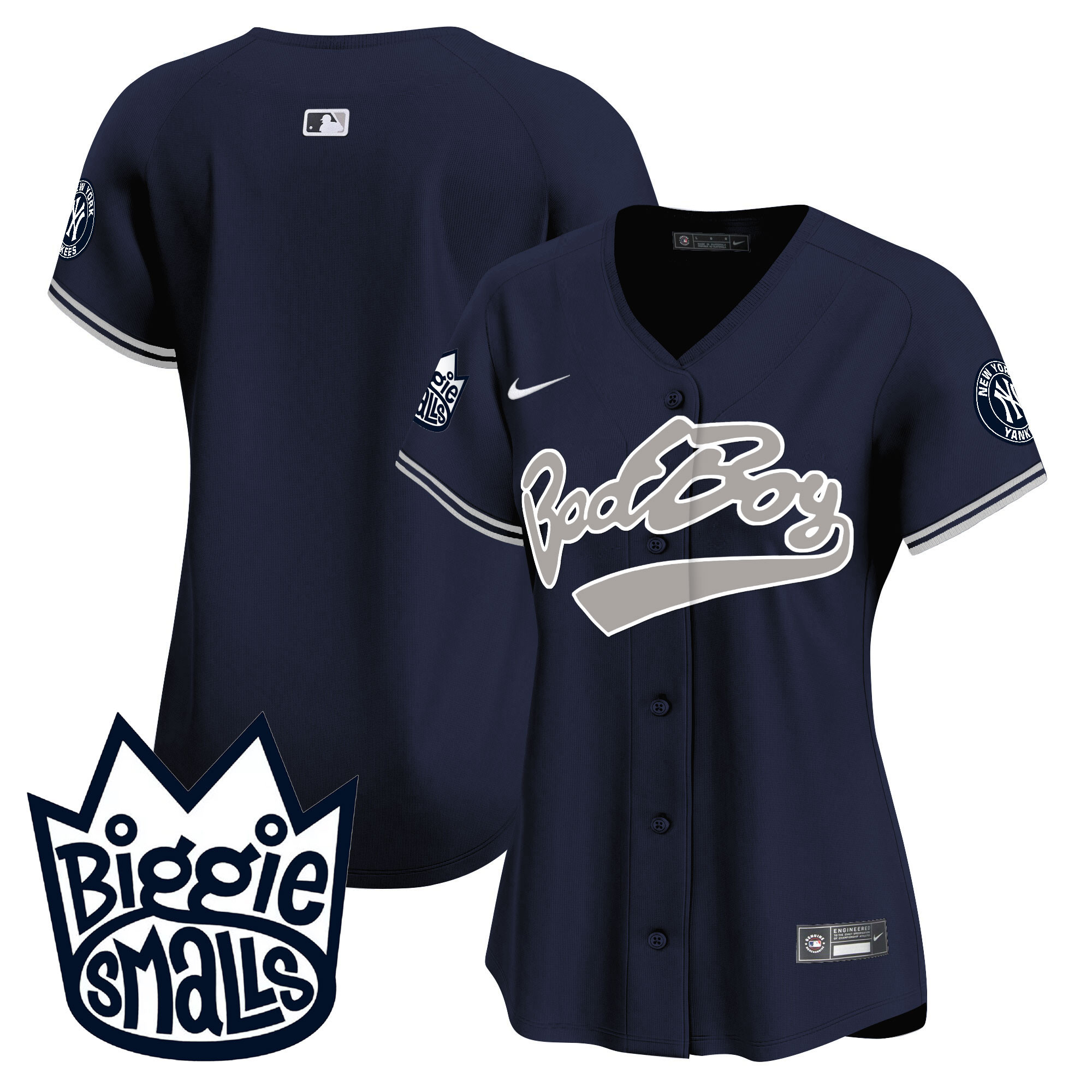 Team Women's New York Yankees Biggie Smalls Vapor Premier Limited Alternate Jersey - All Stitched