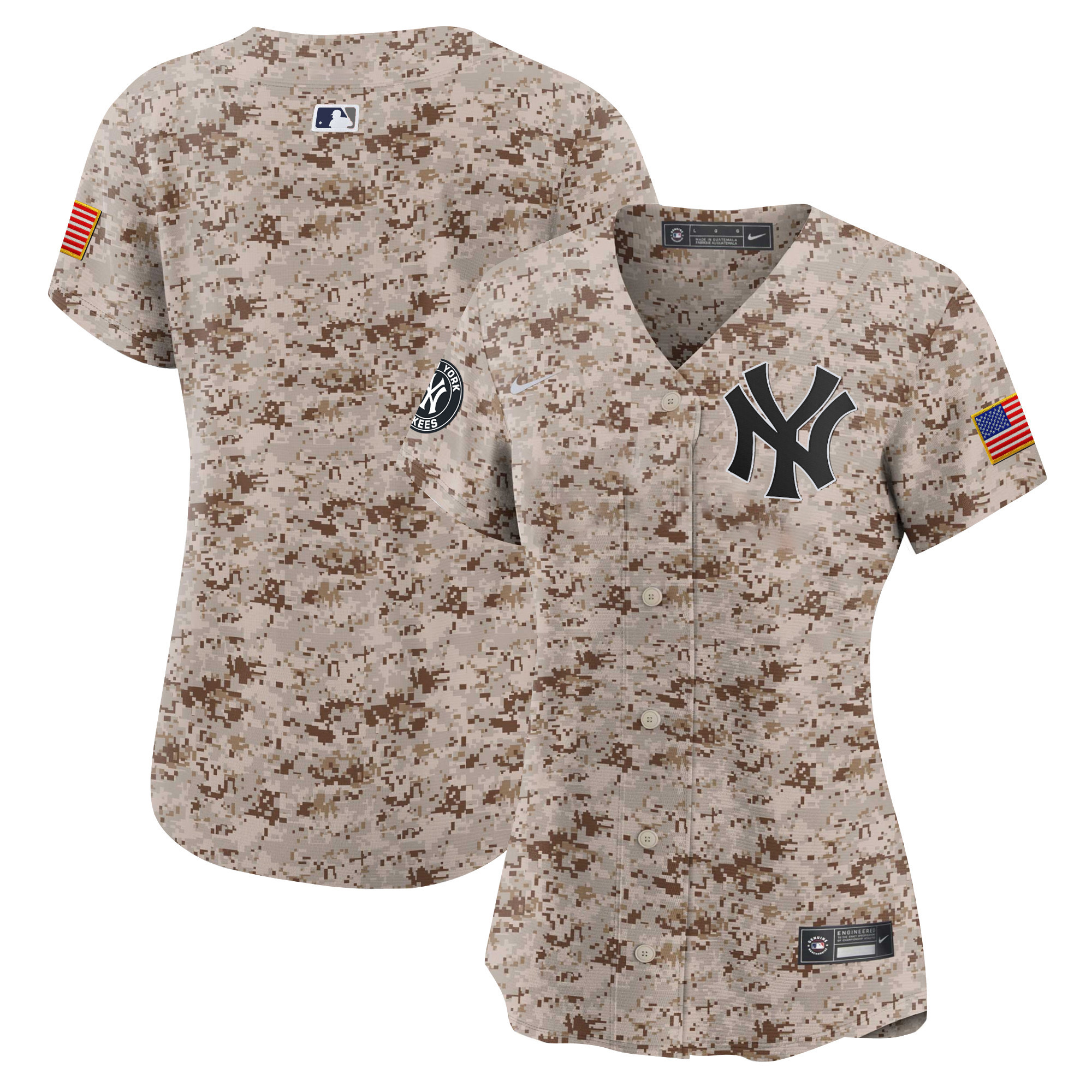 Team Women's New York Yankees USMC Alternate Vapor Premier Limited Desert Jersey - All Stitched