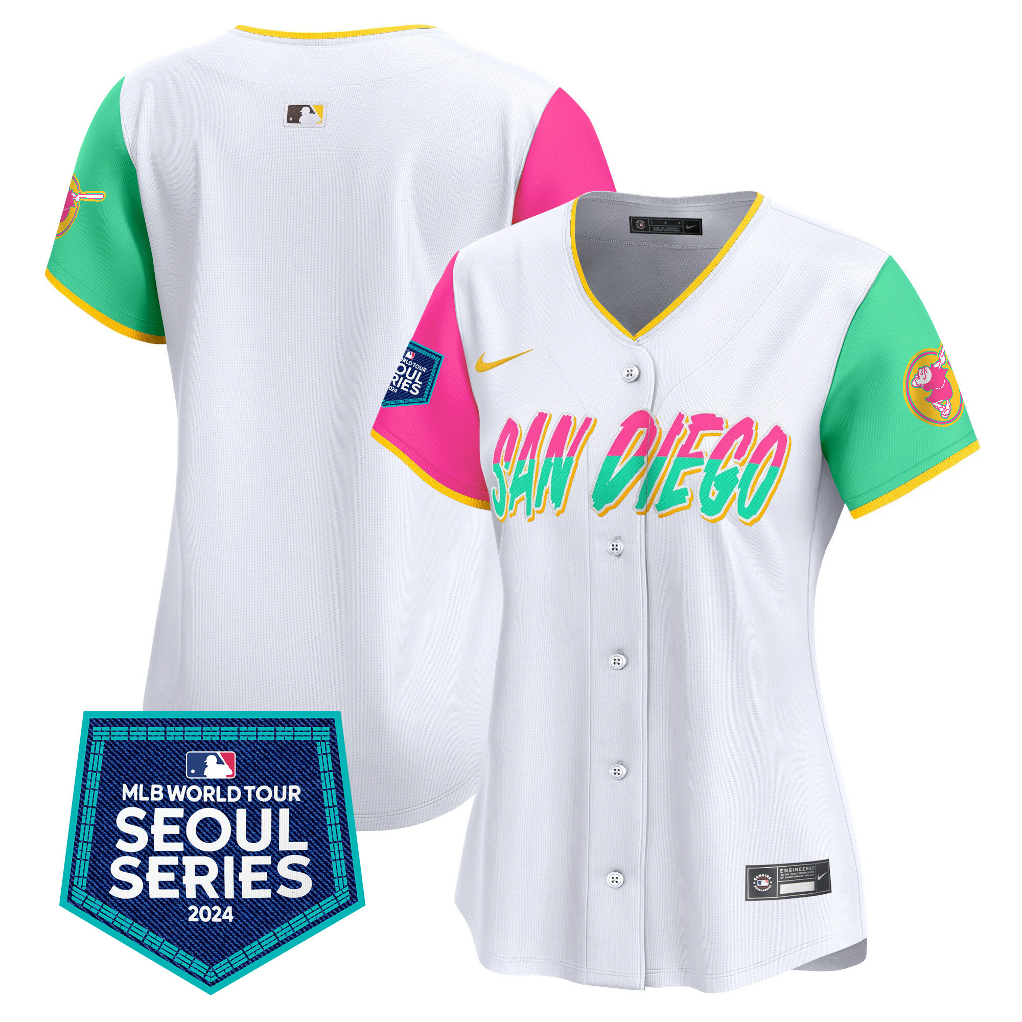 Team Women's San Diego Padres 2024 World Tour Seoul Series Patch Vapor Premier Limited City Connect Jersey - All Stitched