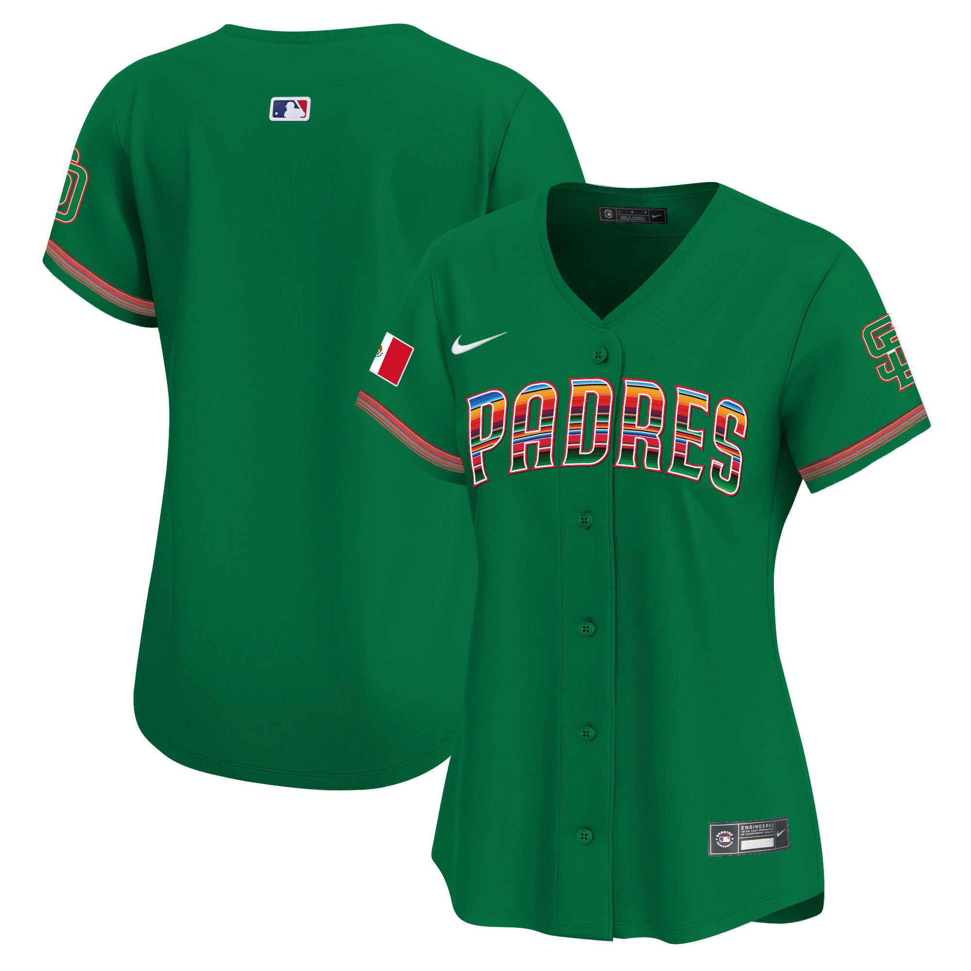 Team Women's San Diego Padres Mexico Premier Limited Green Jersey - All Stitched