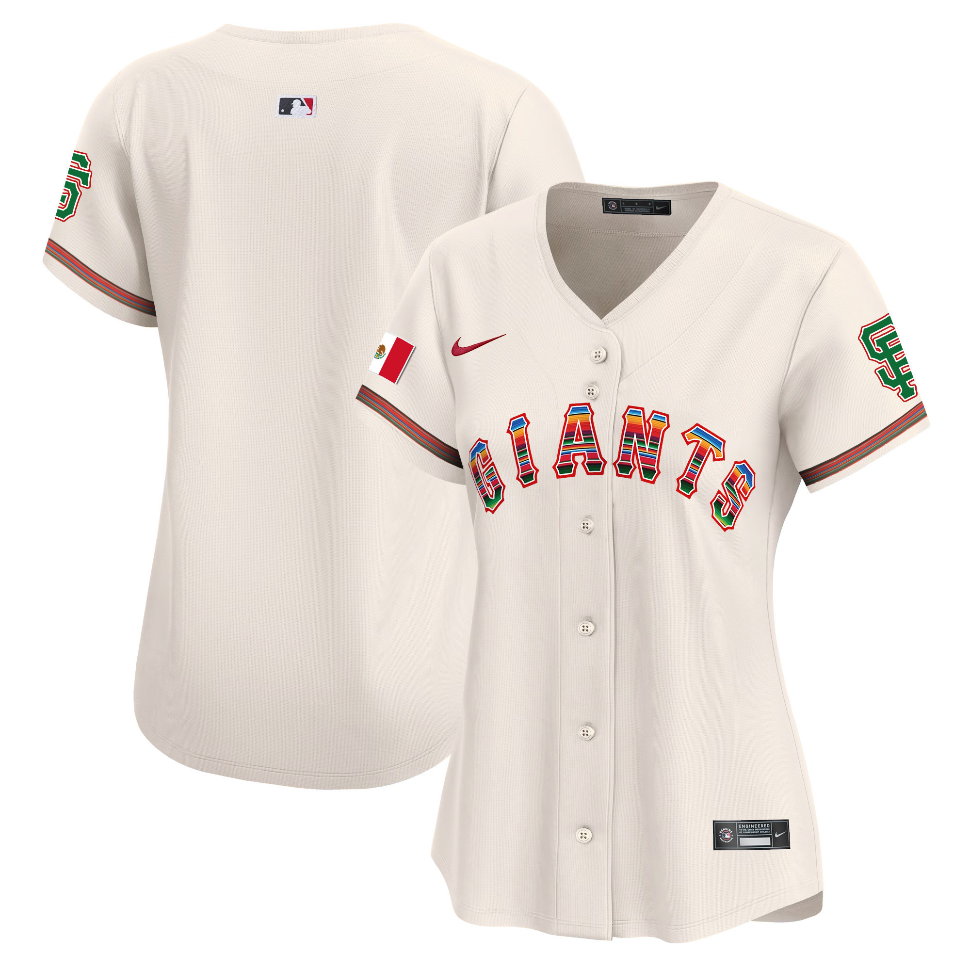Team Women's San Francisco Giants Mexico Vapor Premier Limited Cream Jersey - All Stitched