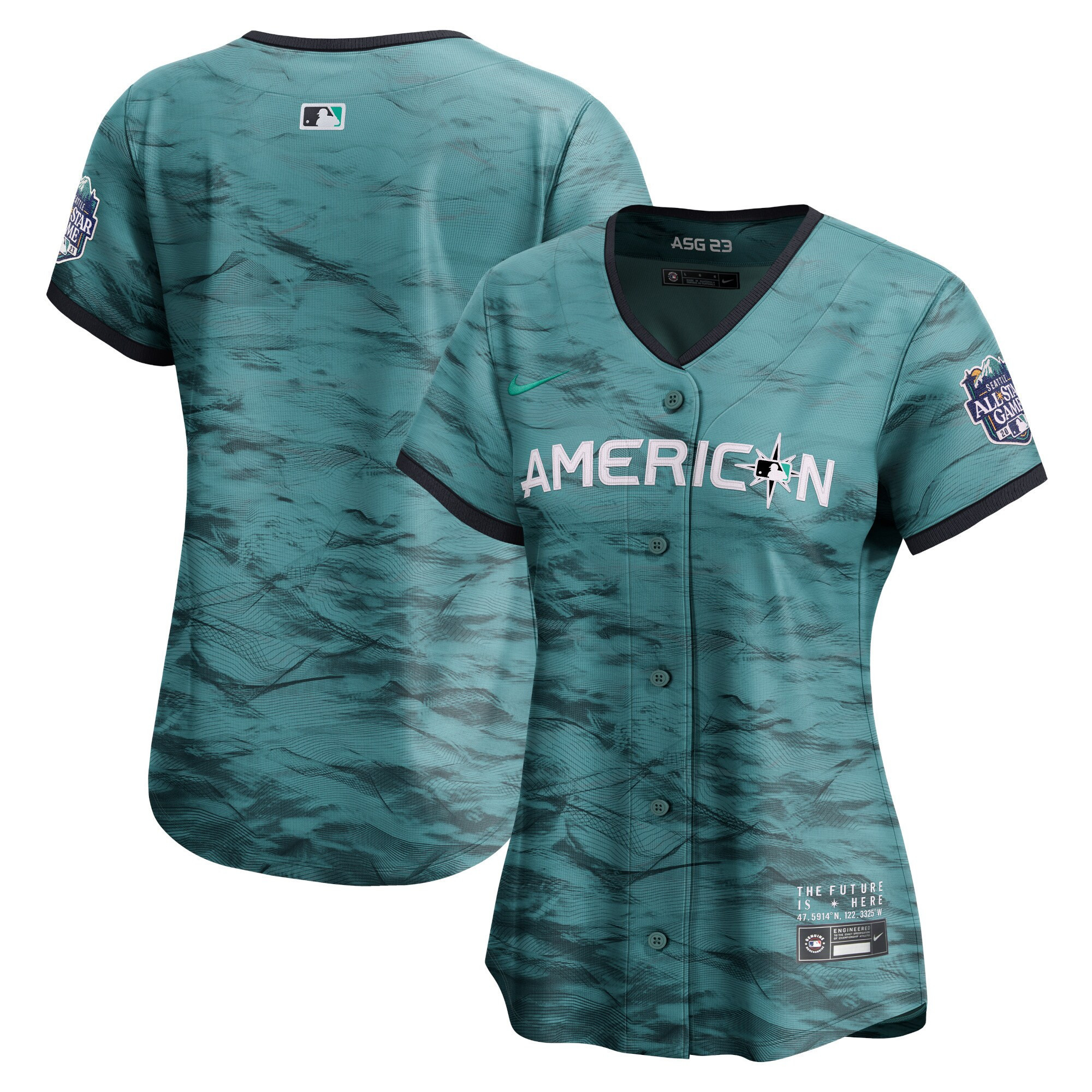 Team Women's Seattle Mariners American League 2023 All-Star Game Teal Royal Jersey - All Stitched