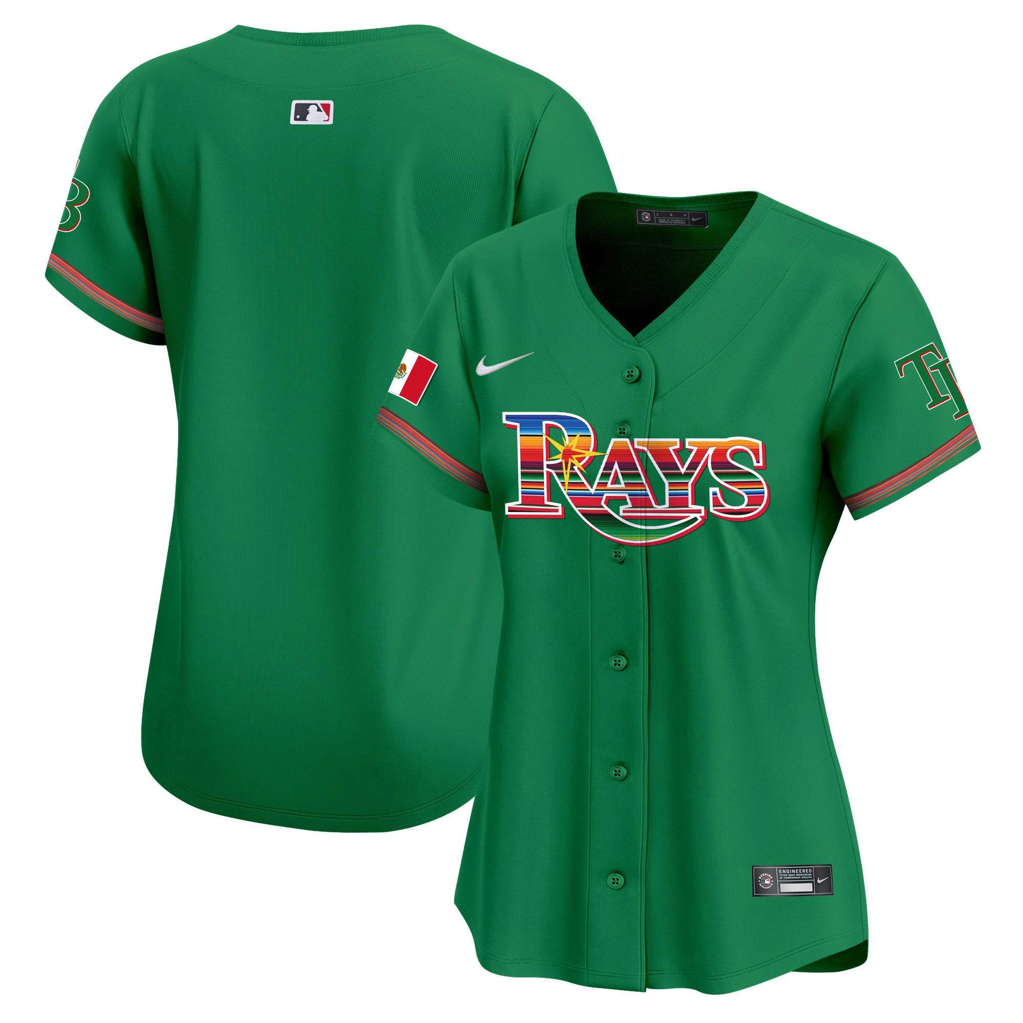 Team Women's Tampa Bay Rays Mexico Vapor Premier Limited Green Jersey - All Stitched