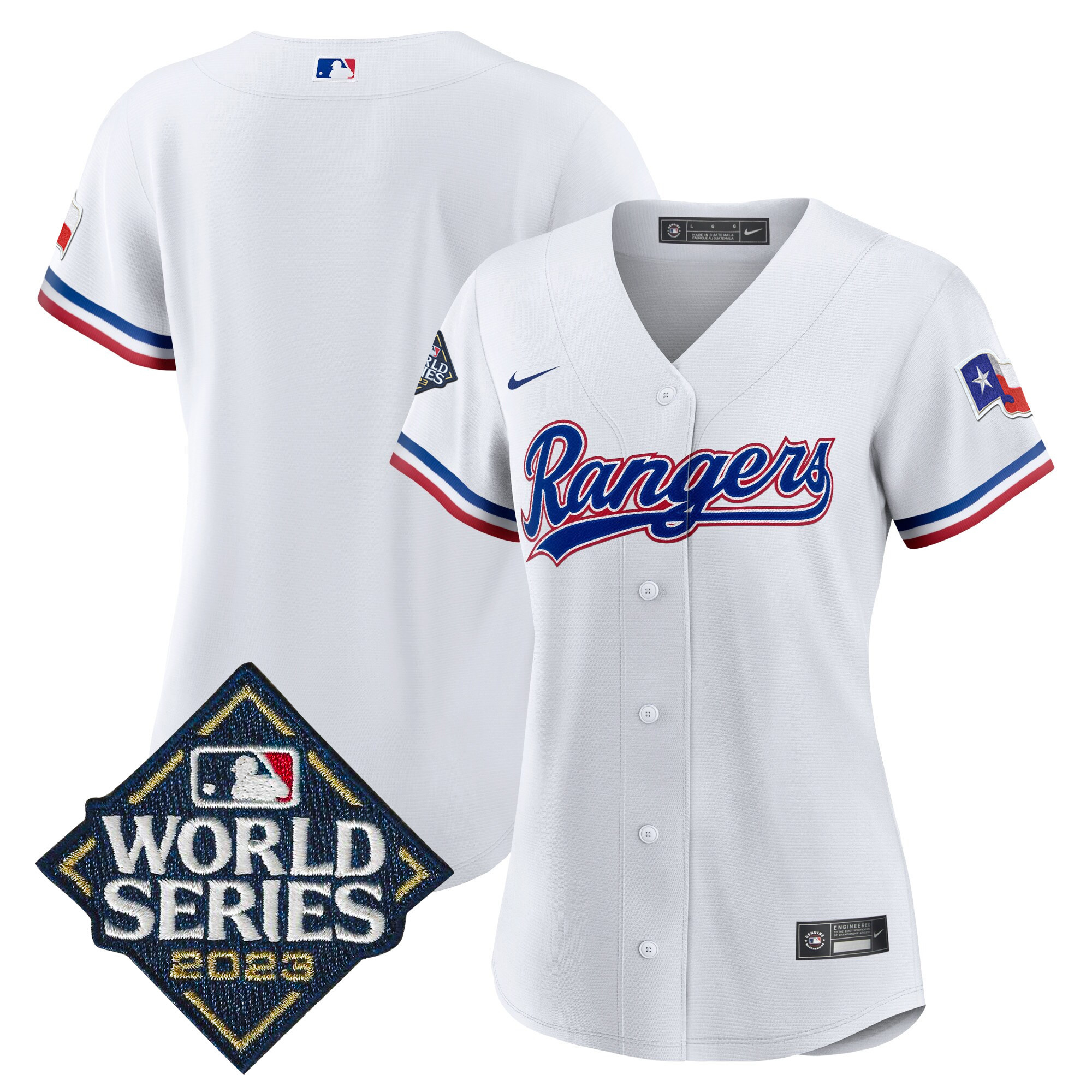 Team Women's Texas Rangers 2023 World Series Baseball White Jersey - All Stitched