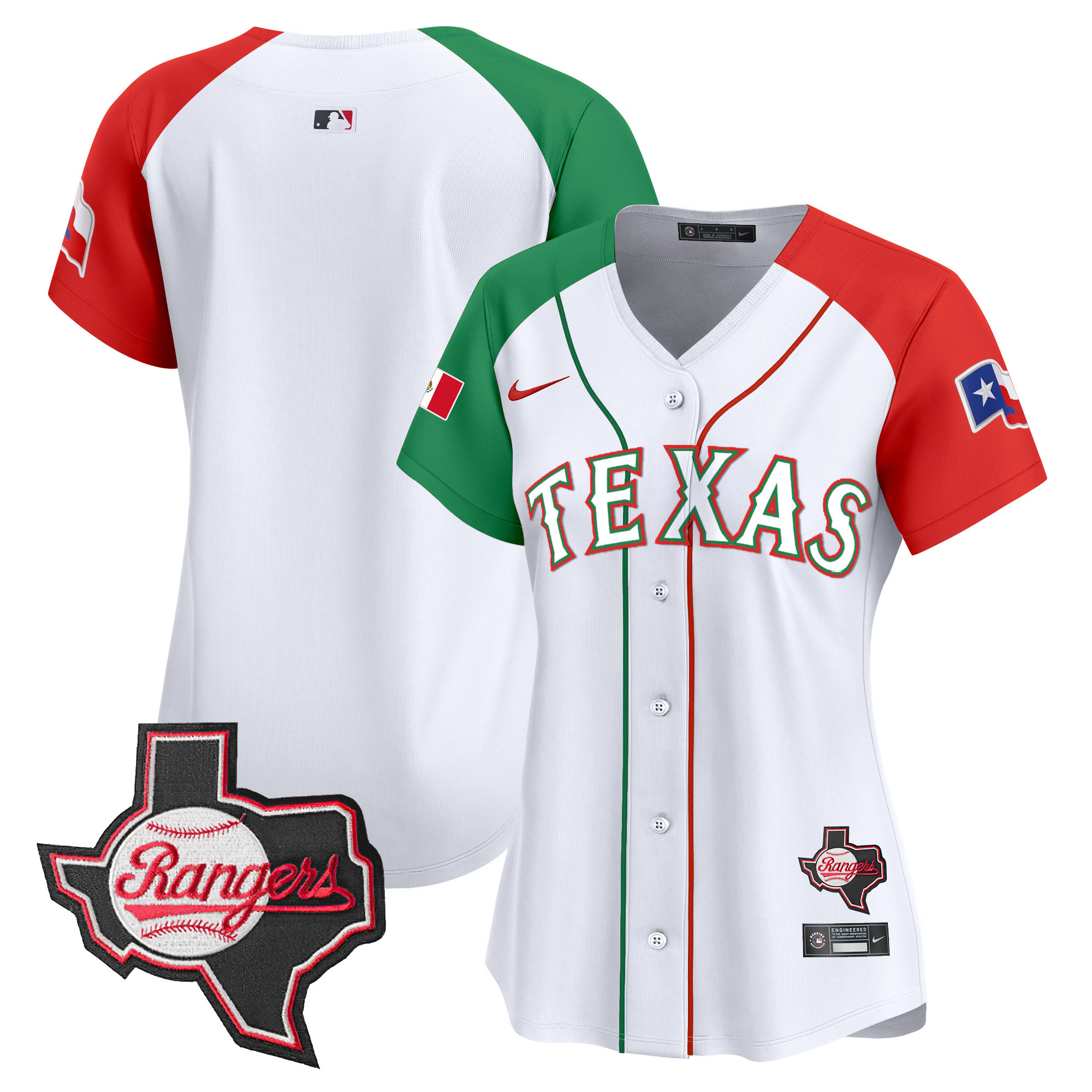 Team Women's Texas Rangers Mexico Texas Patch Vapor Premier Limited Alternate Jersey - All Stitched