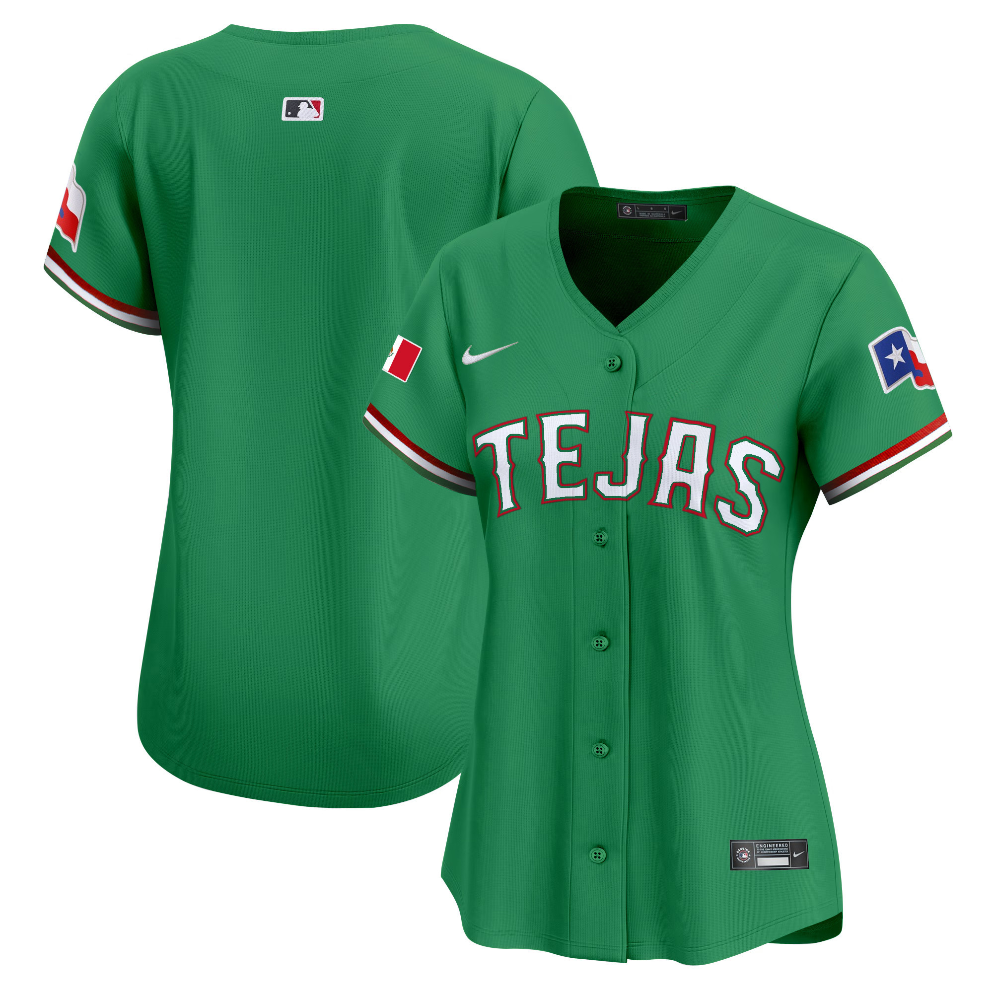 Team Women's Texas Rangers Mexico Vapor Premier Limited Green Jersey - All Stitched