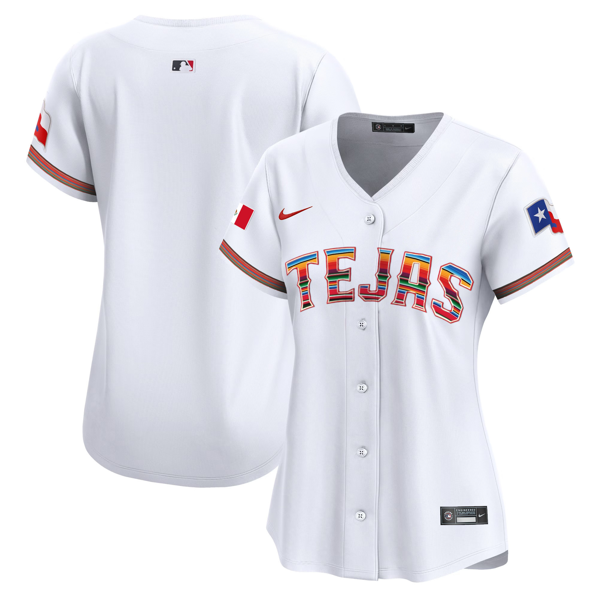 Team Women's Texas Rangers Mexico Vapor Premier Limited White Jersey - All Stitched