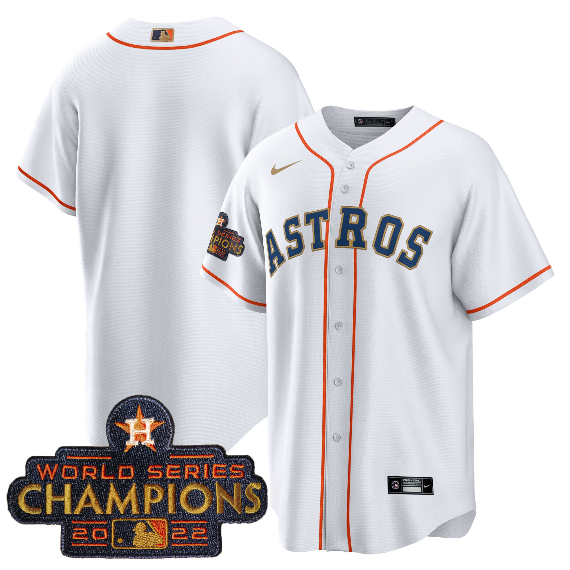 Team Youth's Houston Astros 2023 Gold Cool Base Collection Home Gold Jersey - All Stitched