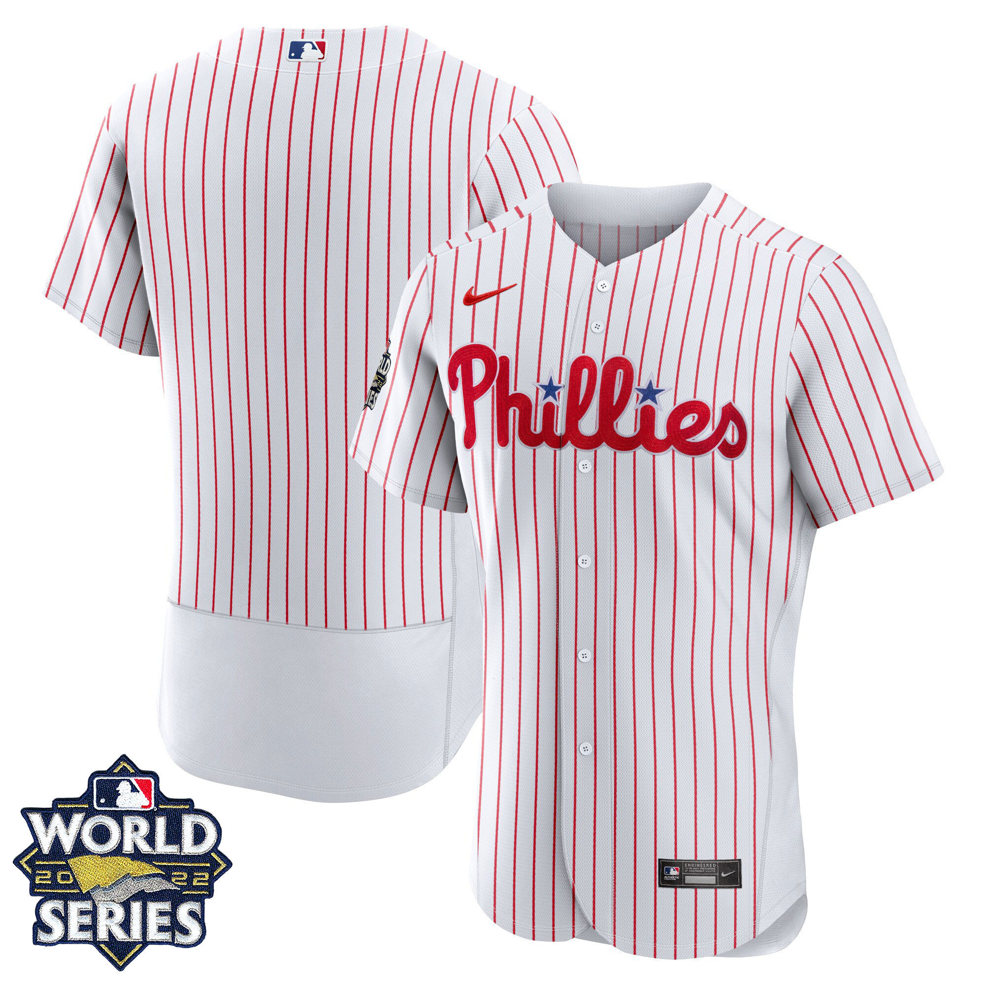Team Youth's Philadelphia Phillies 2022 World Series Home Player Flex Base Jersey - All Stitched