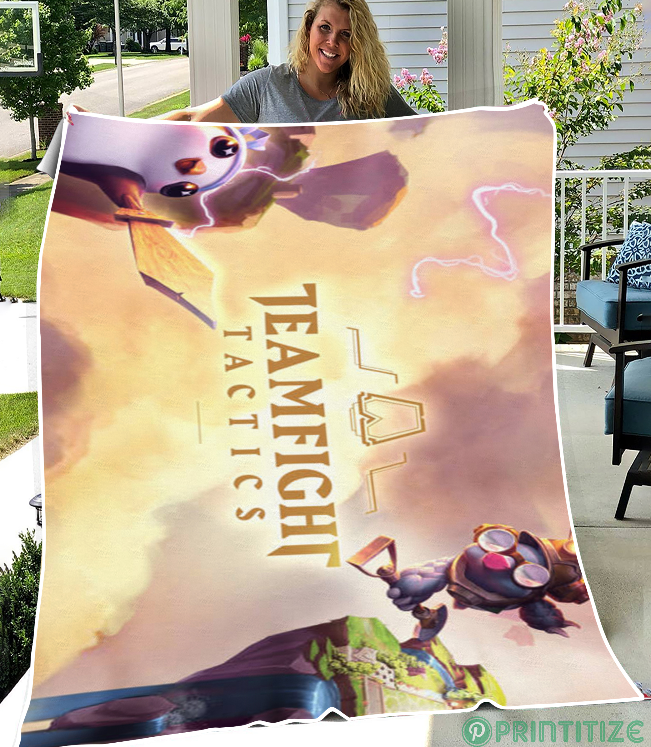 Teamfight Tactics Wallpaper Fleece Blanket