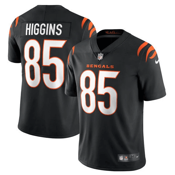 Tee Higgins Men's Cincinnati Bengals Regular Vapor Black Jersey - All Stitched 