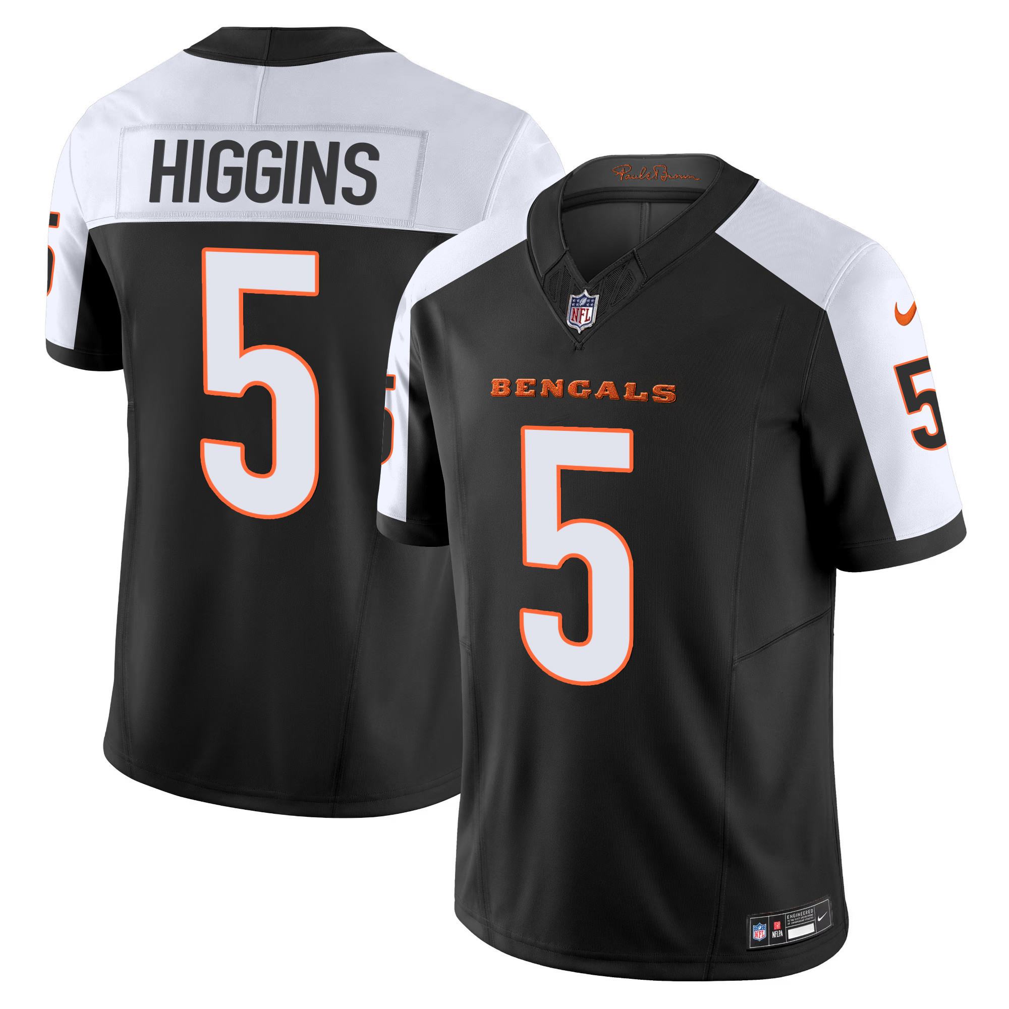 Tee Higgins Men's Cincinnati Bengals Vapor Limited Alternate Jersey - All Stitched 