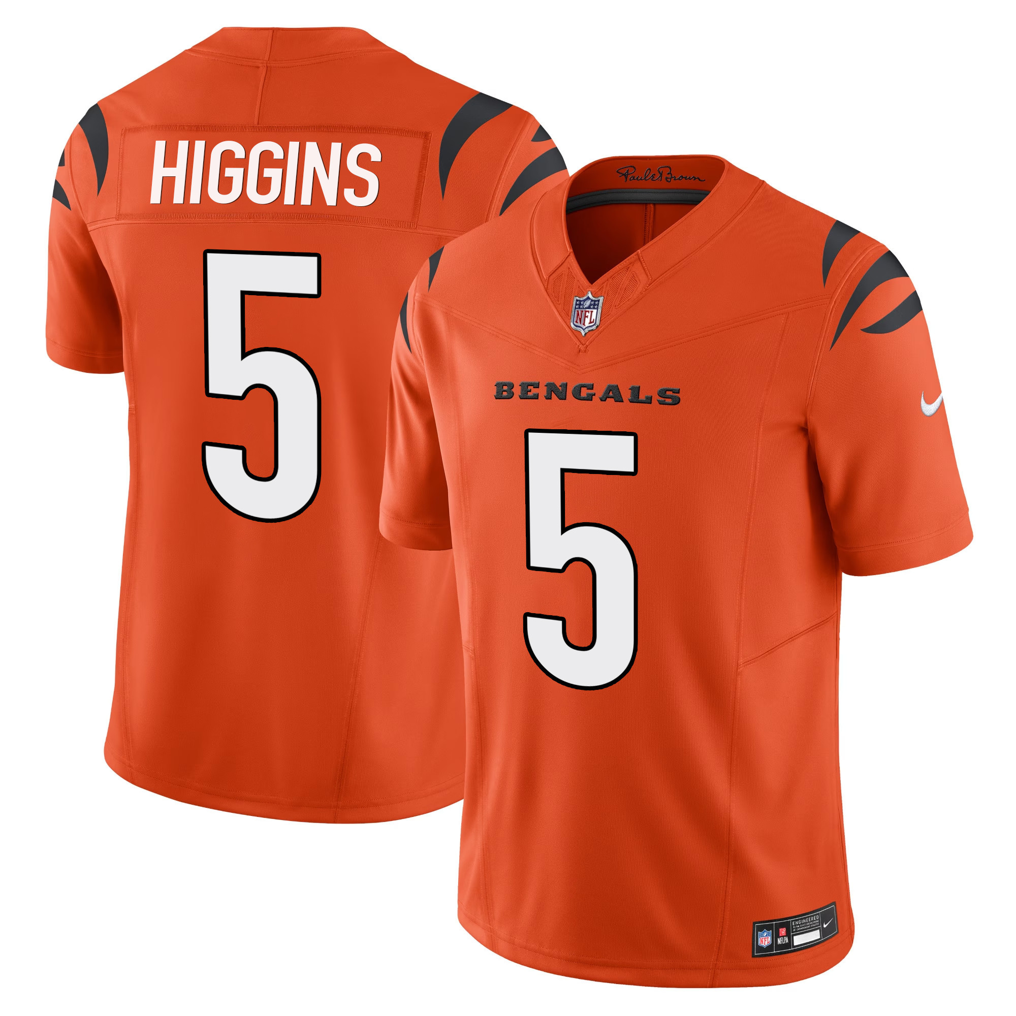 Tee Higgins Men's Cincinnati Bengals Vapor Limited Orange Jersey - All Stitched 