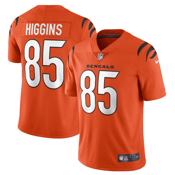 Tee Higgins Women's Cincinnati Bengals Player Vapor Limited Orange Jersey - All Stitched 
