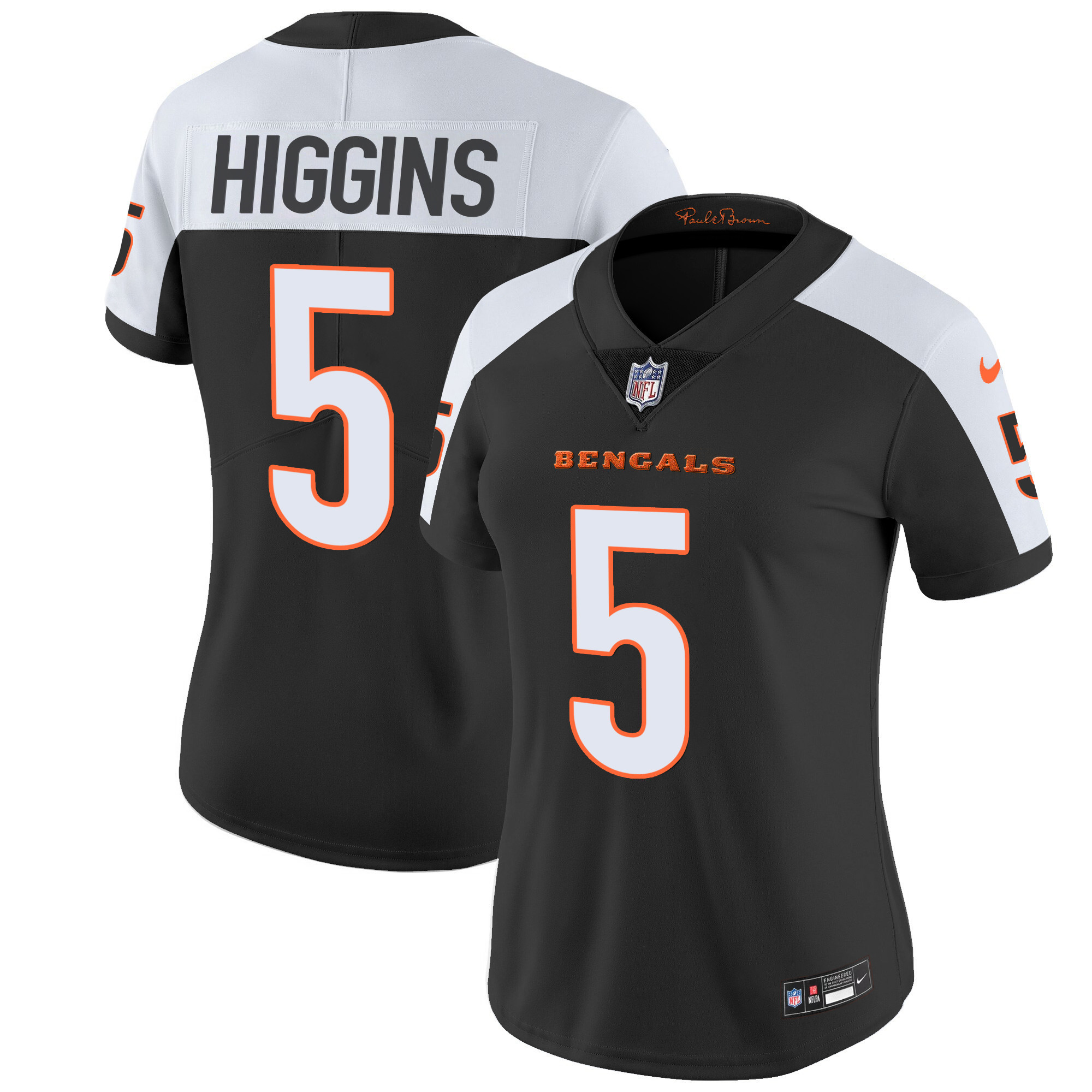 Tee Higgins Women's Cincinnati Bengals Vapor Limited Alternate Jersey - All Stitched 