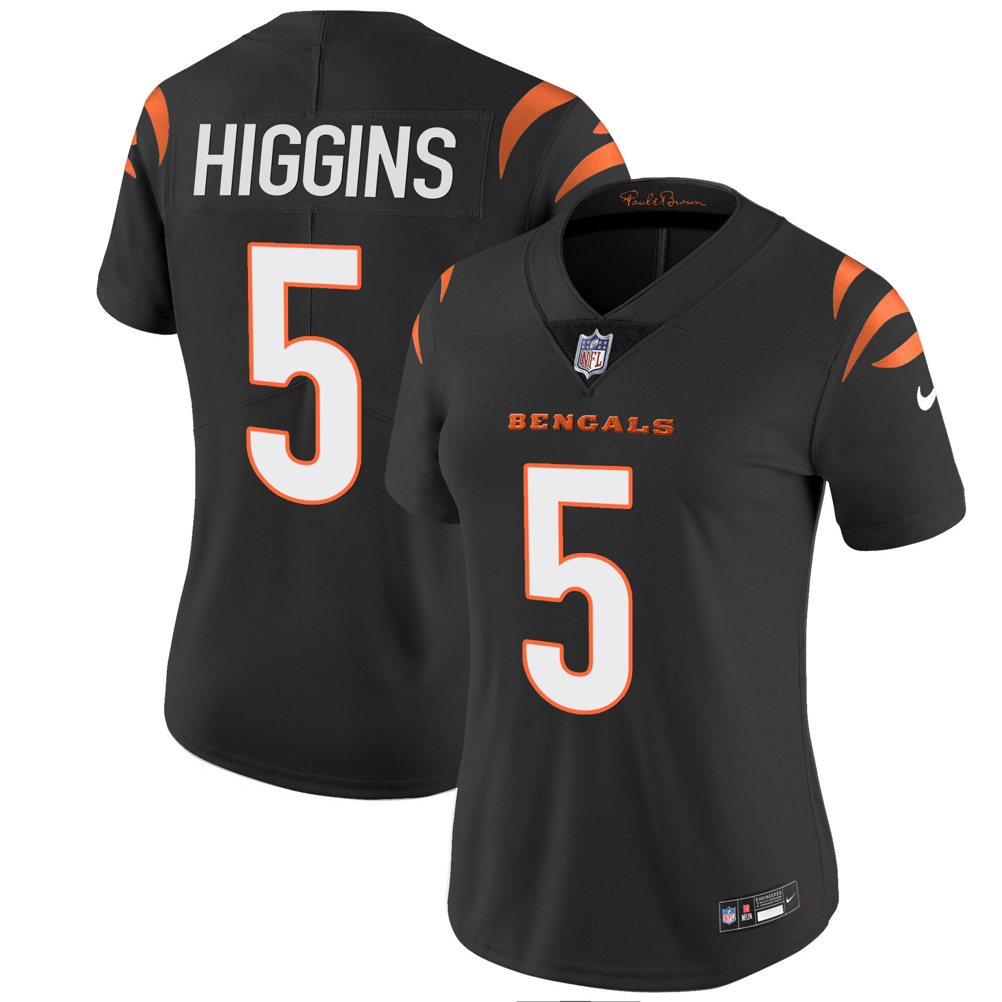 Tee Higgins Women's Cincinnati Bengals Vapor Limited Black Jersey - All Stitched 