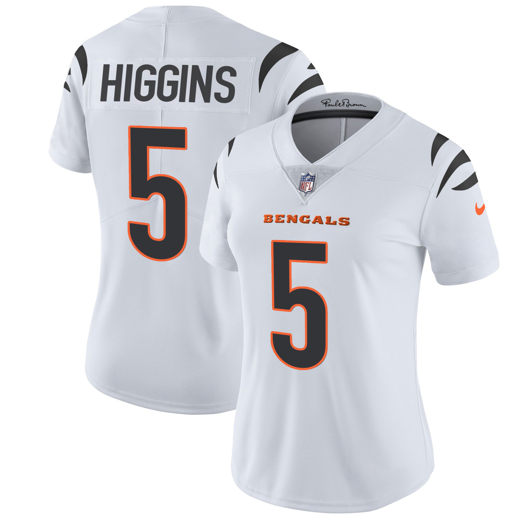 Tee Higgins Women's Cincinnati Bengals Vapor Limited White Jersey - All Stitched 