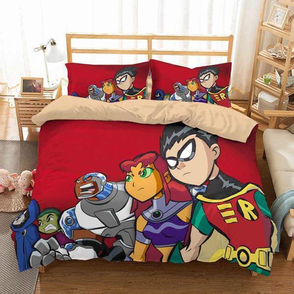 Teen Titans 3D Customized Duvet Cover Bedding Set