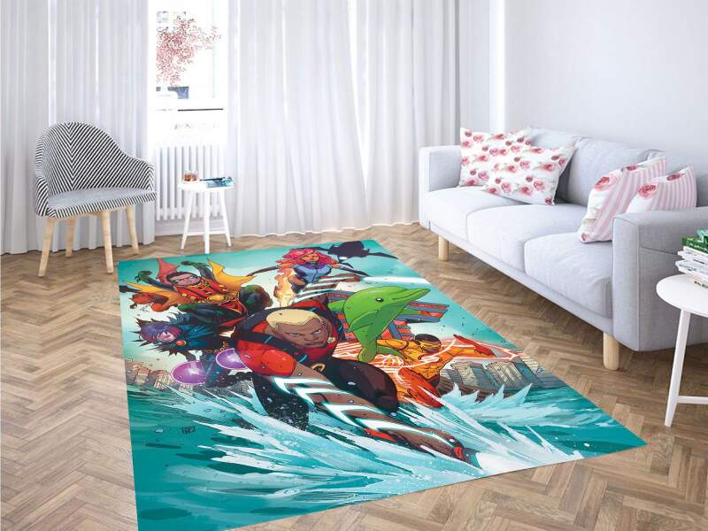 Teen Titans Cartoon Sea Carpet Rectangle Rug