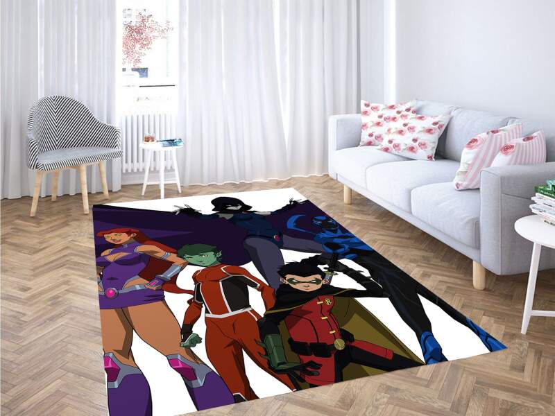 Teen Titans Characters Carpet Rectangle Rug