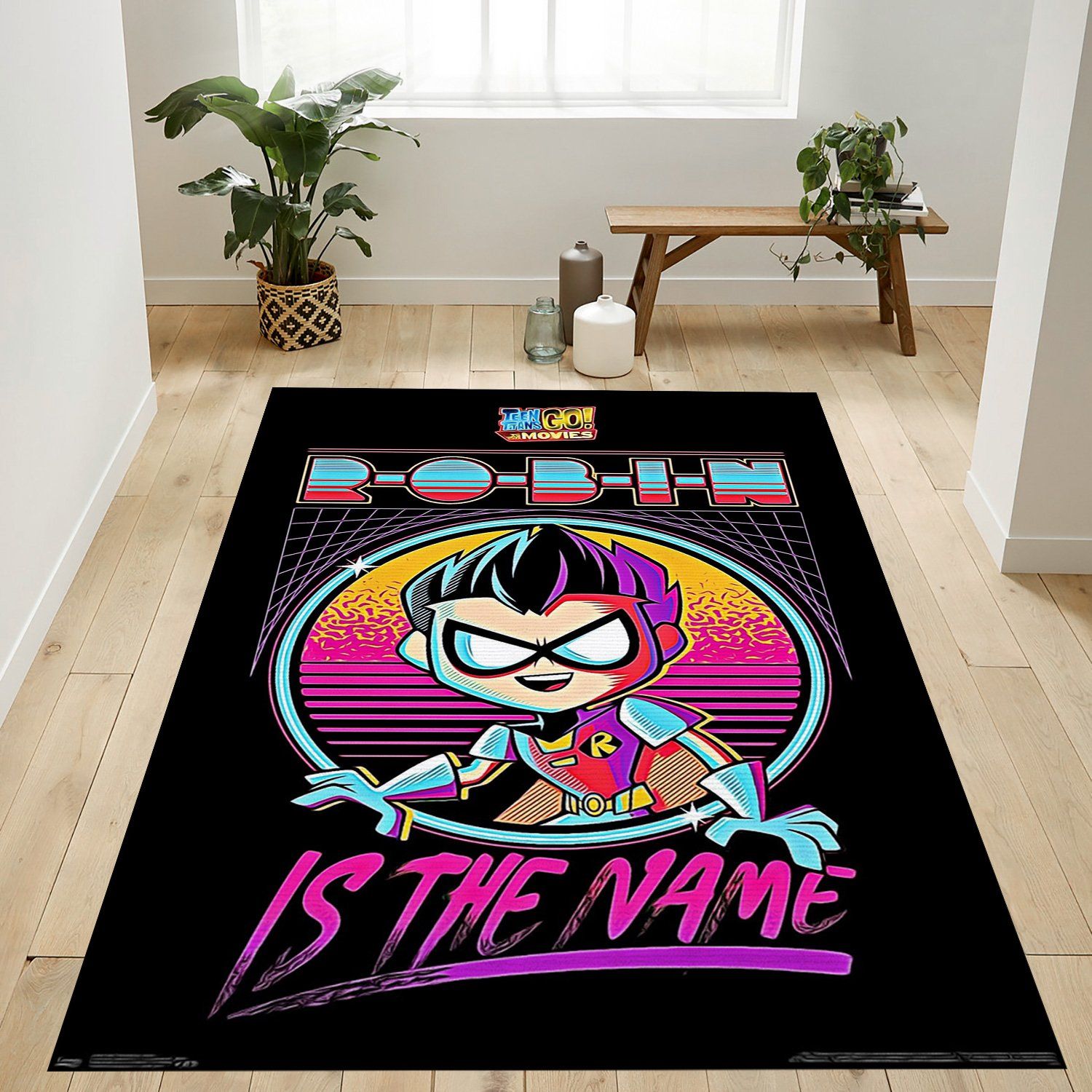 Teen Titans Go To The Movies Robin Rectangle Rug – Custom Size And Printing
