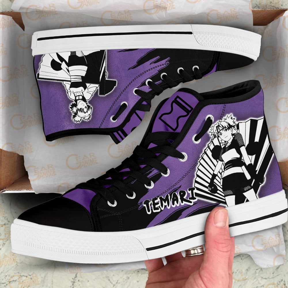 Temari High Top Shoes Anime Sneakers Manga Style