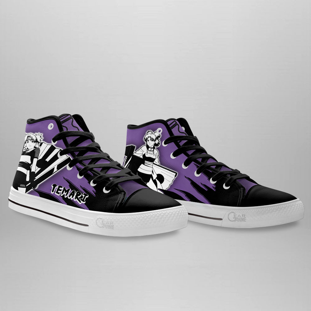 Temari High Top Shoes Anime Sneakers Manga Style
