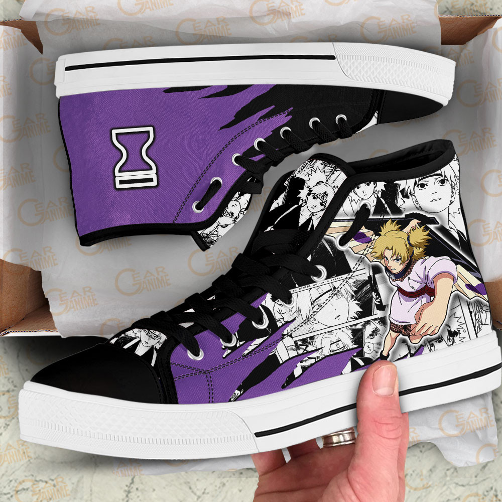 Temari High Top Shoes Custom Anime Sneakers Mix Manga