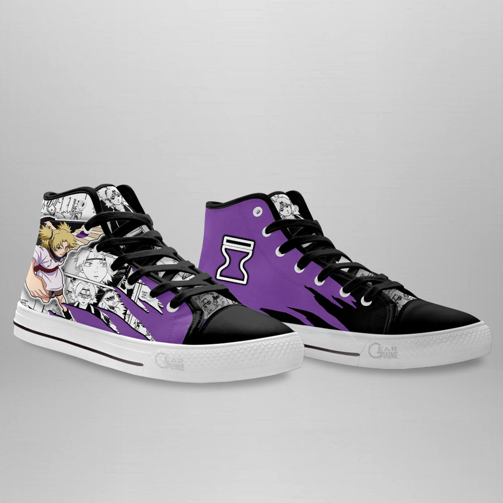 Temari High Top Shoes Custom Anime Sneakers Mix Manga
