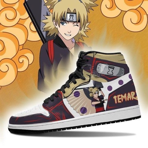 Temari Naruto Anime 1 High Top Air Jordan Sneaker, Air Jordan Hightop