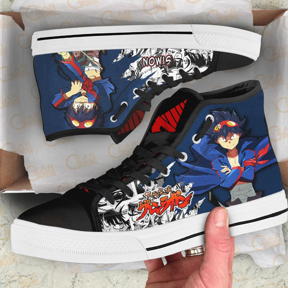 Tengen Toppa Gurren Lagann Simon High Top Shoes Custom Manga Anime Sneakers