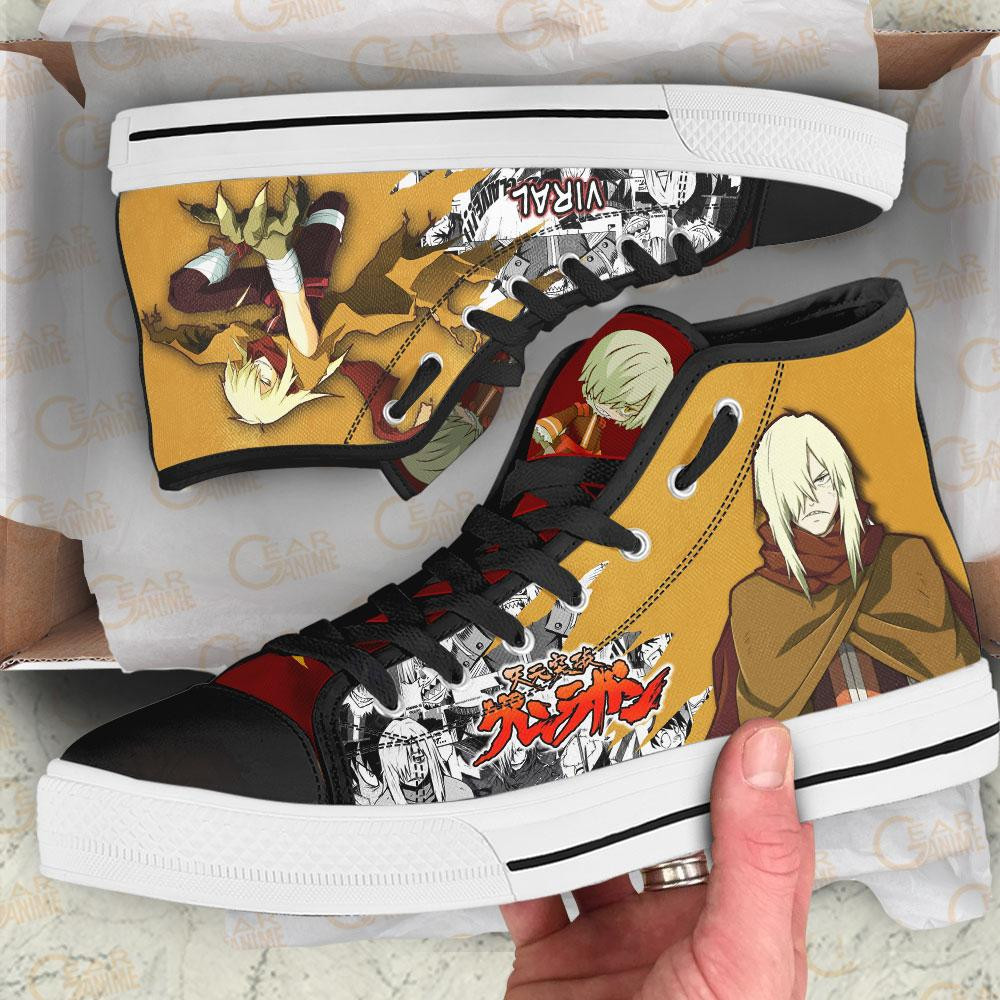 Tengen Toppa Gurren Lagann Viral High Top Shoes Custom Manga Anime Sneakers