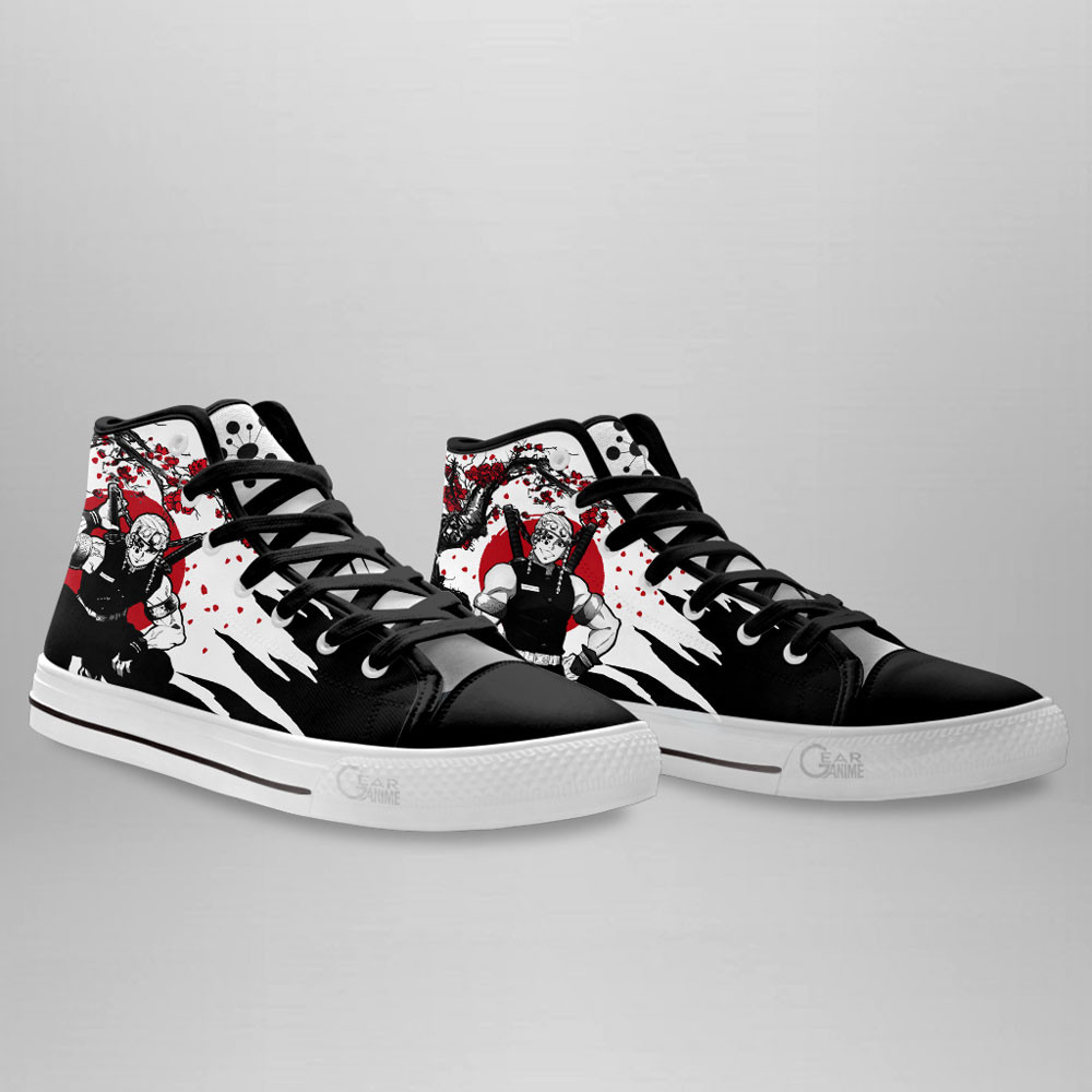 Tengen Uzui High Top Shoes Custom Demon Slayer Sneakers Japan Style