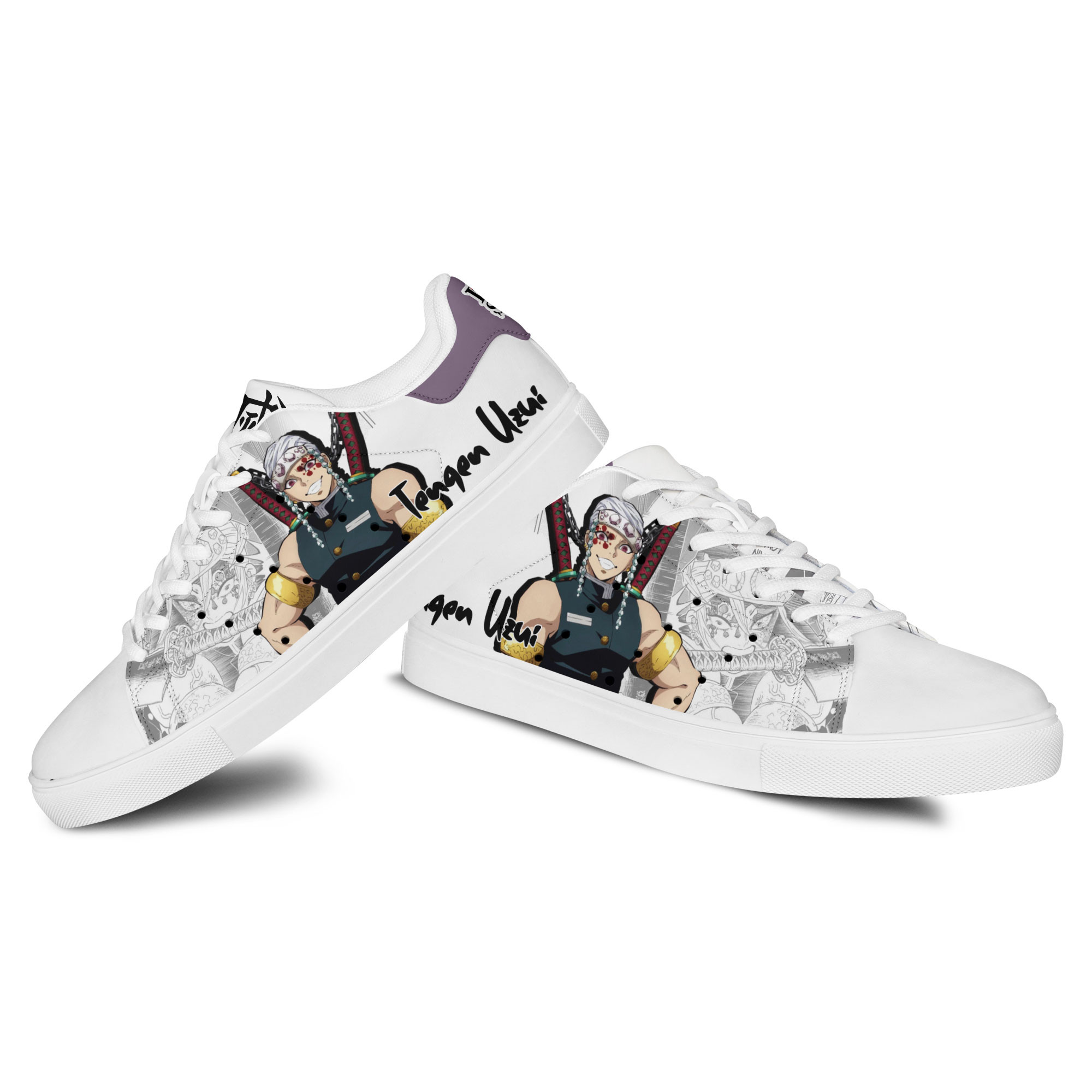 Tengen Uzui Skate Sneakers Custom Demon Slayer Anime Shoes