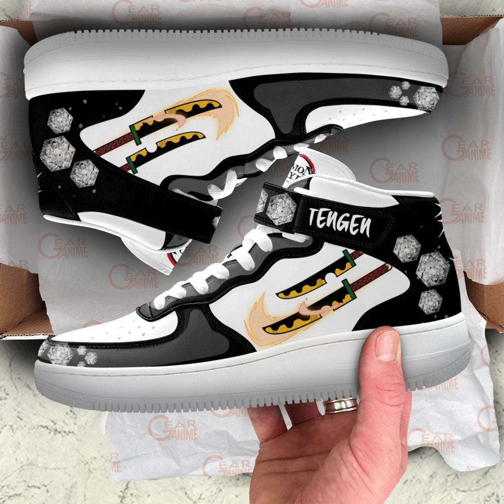 Tengen Uzui Sneakers Air Mid Custom Anime Demon Slayer Shoes
