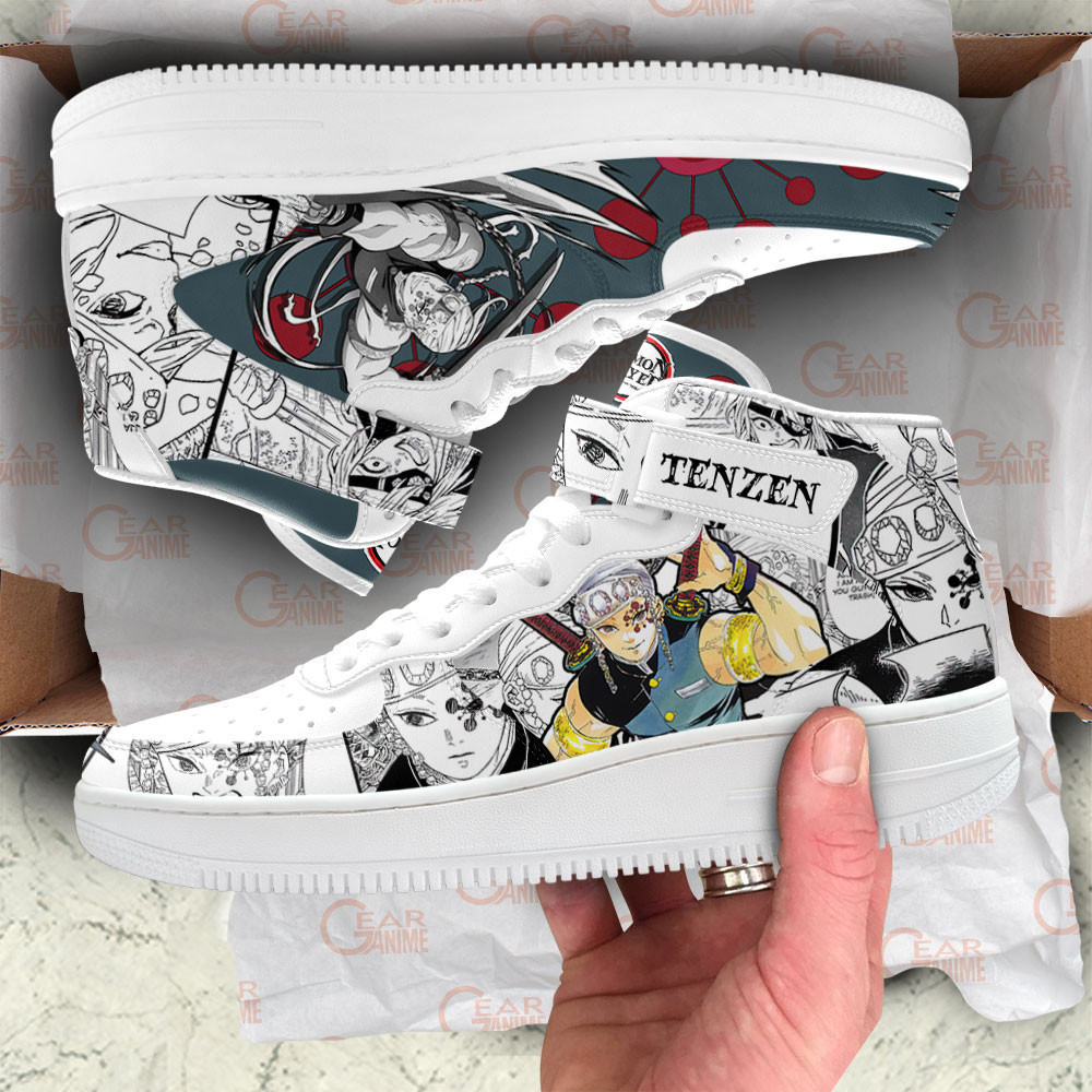 Tengen Uzui Sneakers Air Mid Demon Slayer Anime Shoes Mix Manga