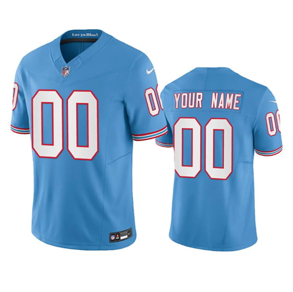 Tennessee Titans Active Player Custom Light Blue 2023 F.U.S.E. Vapor Throwback Stitched Football Jersey