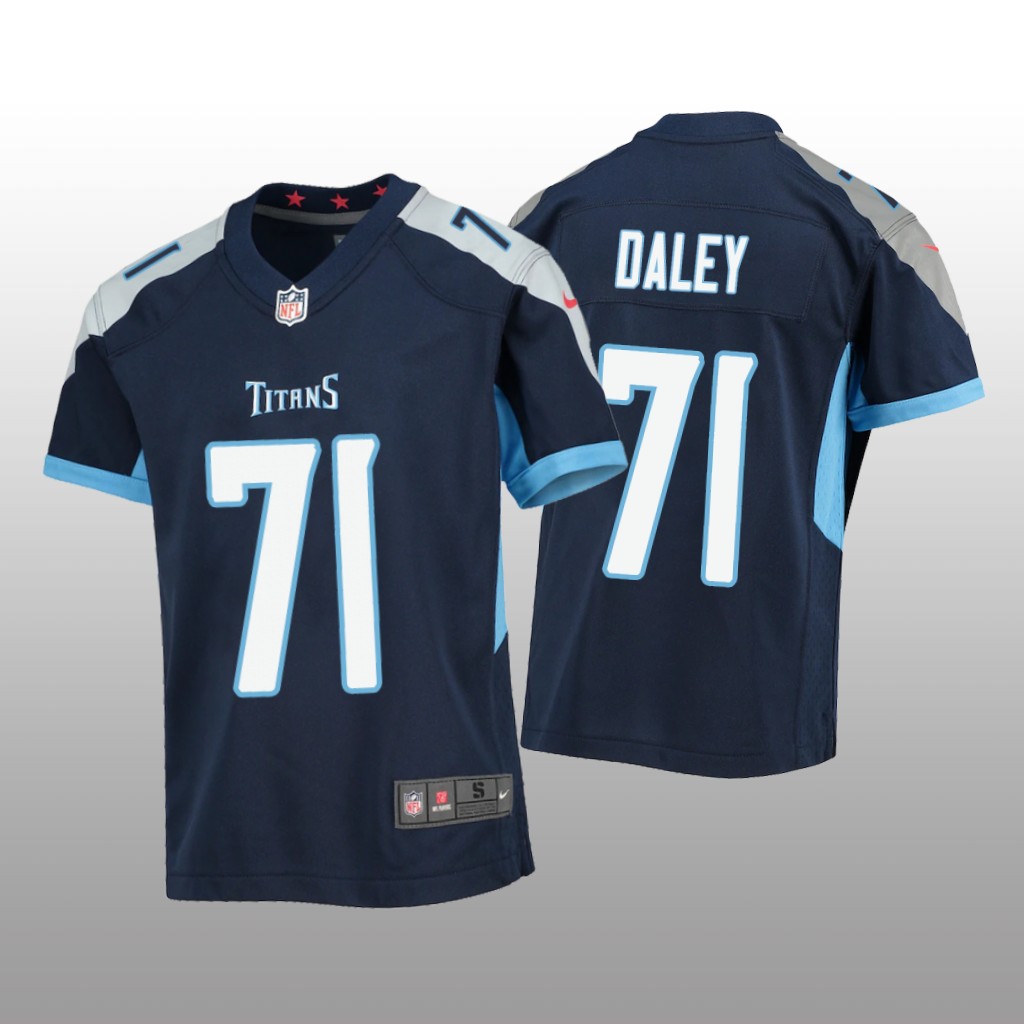 Tennessee Titans Dennis Daley Navy Jersey Game - Youth