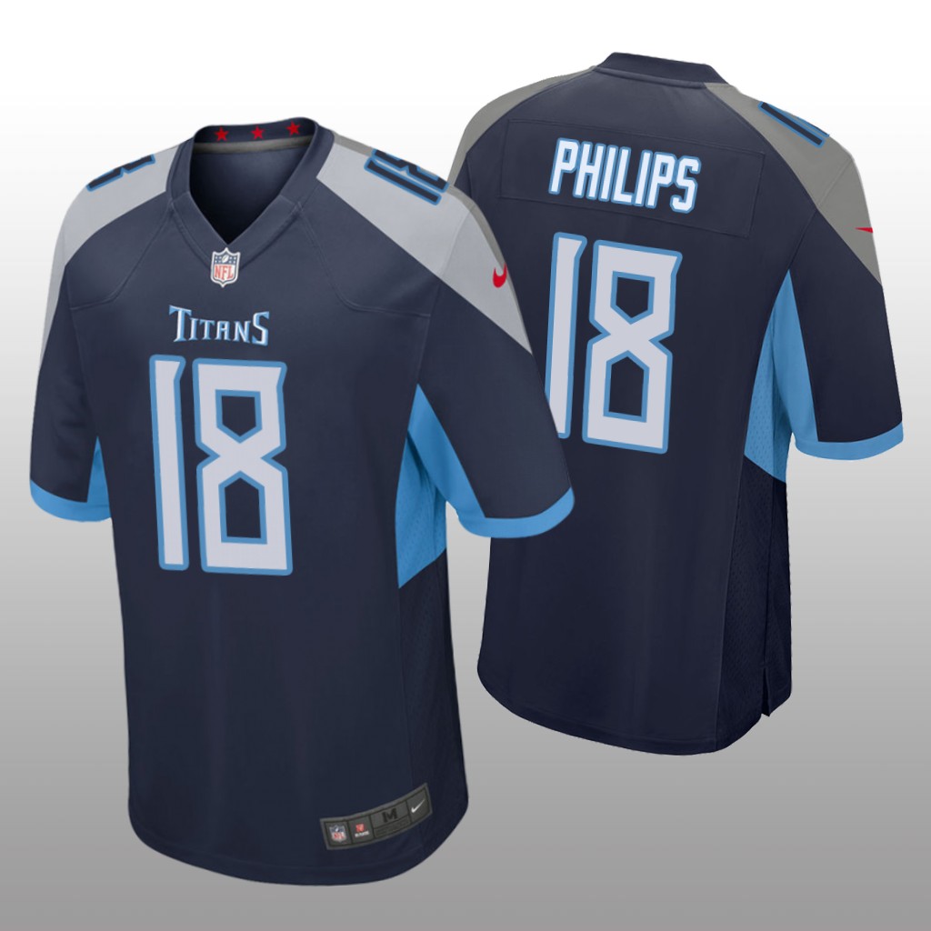 Tennessee Titans Kyle Philips Navy Jersey Game - Men's