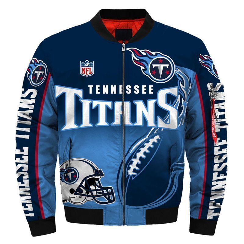 Tennessee Titans Logo Football Team 3d Printed Unisex Bomber Jacket