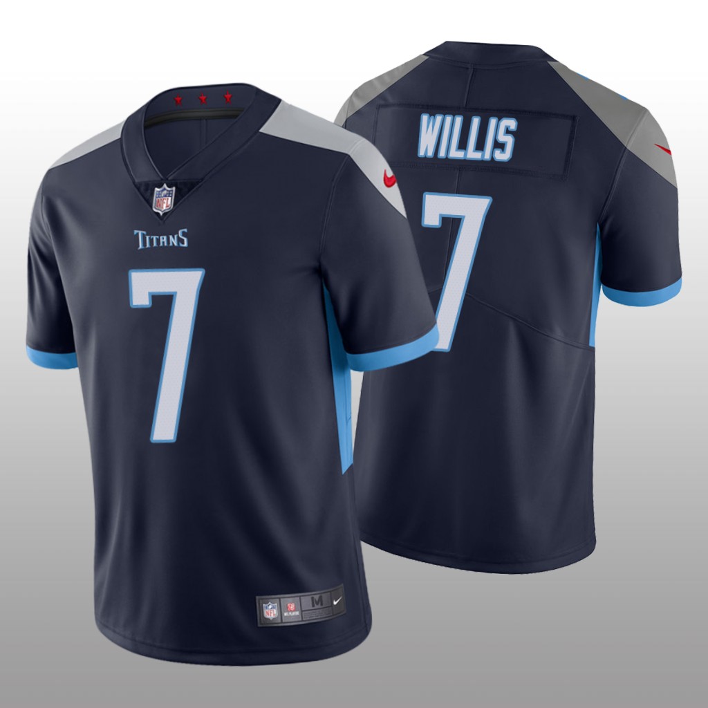 Tennessee Titans Malik Willis Navy Jersey Vapor Limited Men's