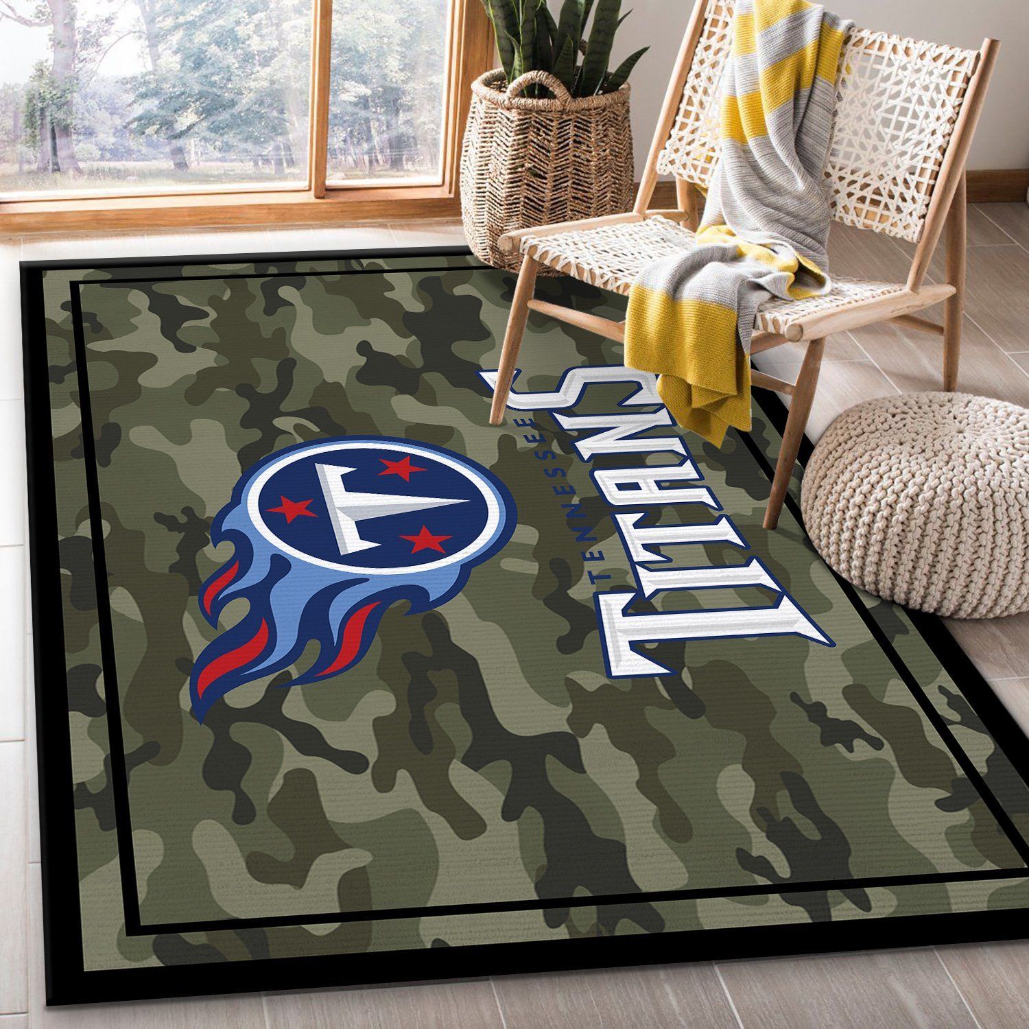 Tennessee Titans NFL Rectangle Rug – Custom Size And Printing