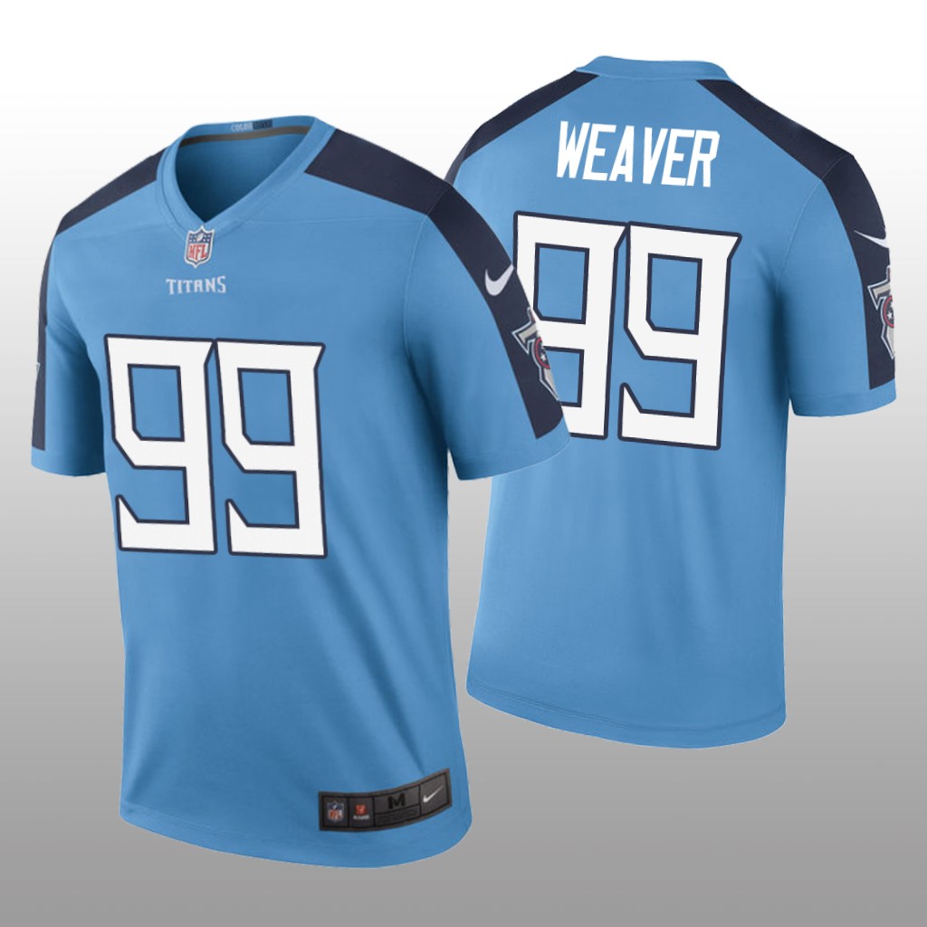 Tennessee Titans Rashad Weaver Light Blue Jersey Color Rush Legend - Men's