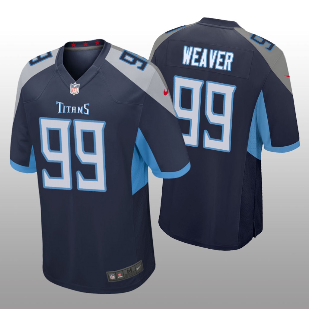 Tennessee Titans Rashad Weaver Navy Jersey Game - Men's