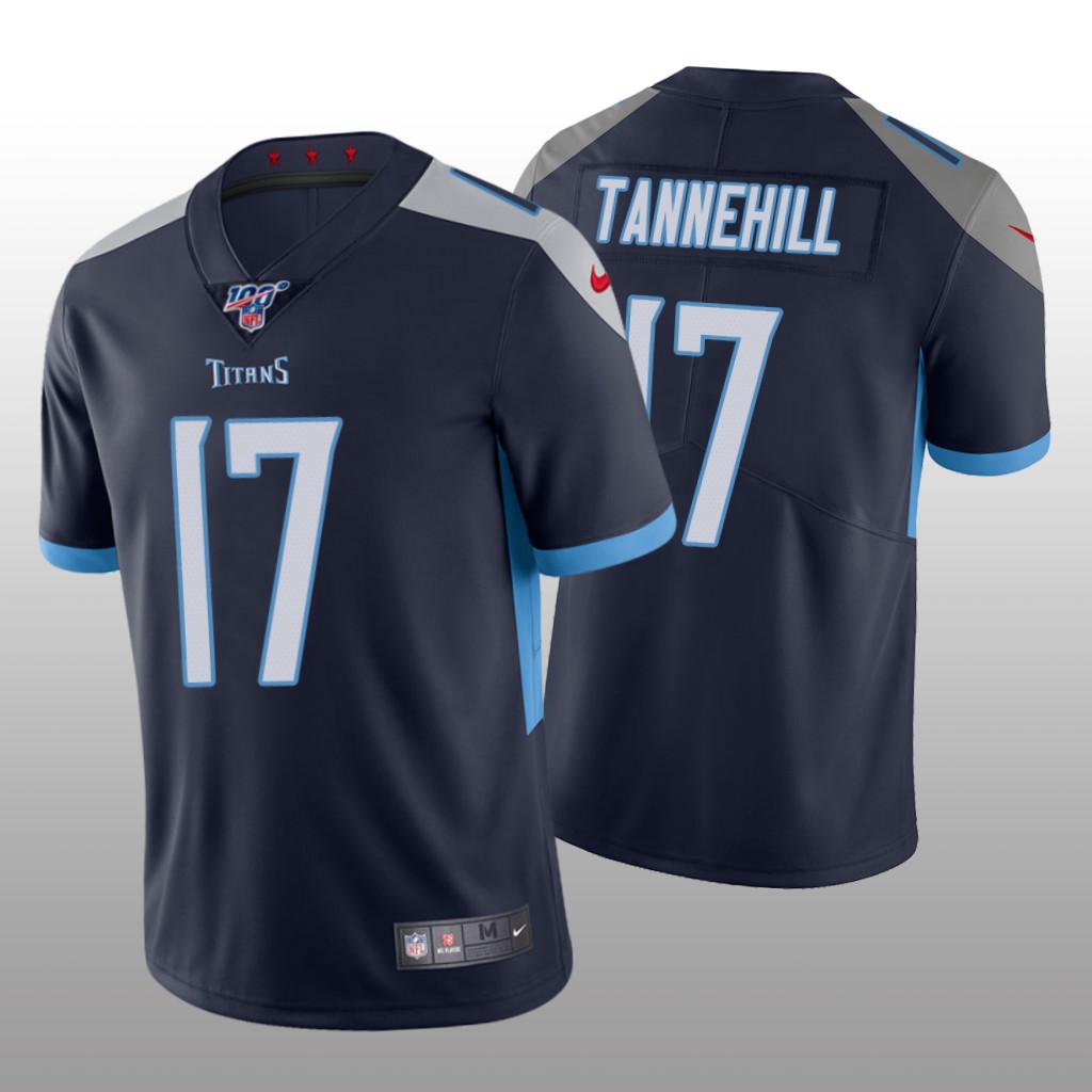 Tennessee Titans Ryan Tannehill Navy Vapor Limited Jersey 100th Season - Men's