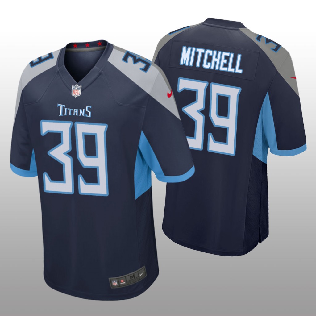 Tennessee Titans Terrance Mitchell Navy Jersey Game - Men's