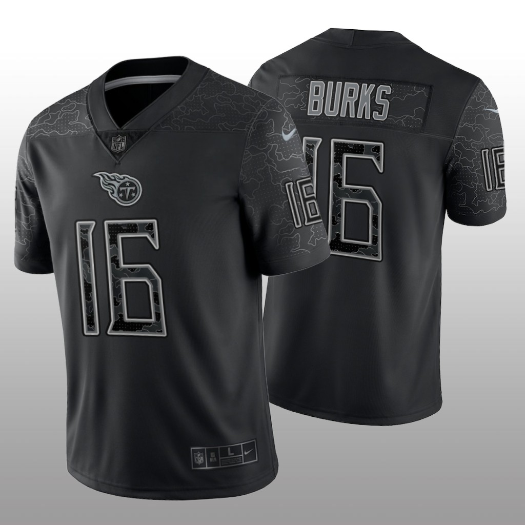 Tennessee Titans Treylon Burks Black Jersey Reflective Limited - Men's