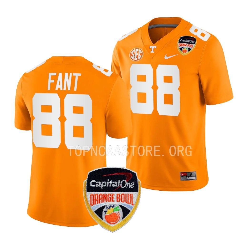 Tennessee Volunteers 2022 Orange Bowl Princeton Fant #88 Orange Men's College Jersey