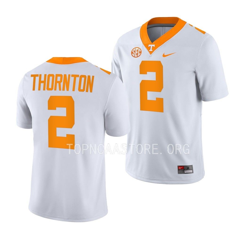 Tennessee Volunteers Dont'e Thornton Jersey 2023 Pick-A-Player White #2 NIL Men's Shirt